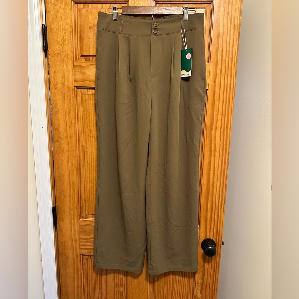 HALARA Dark Brown Wide Leg Pants